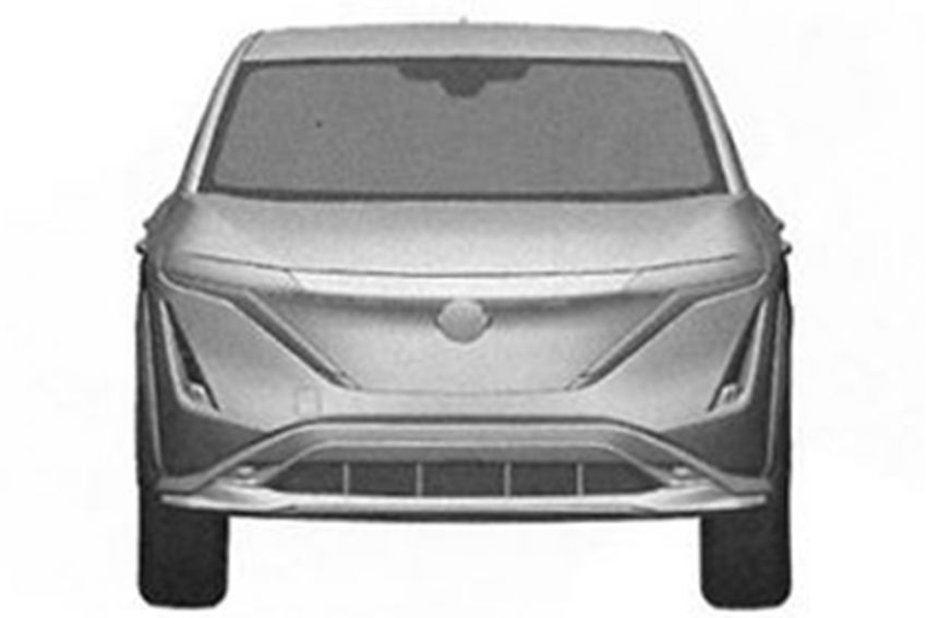 Nissan Ariya produksi terdedah dalam lukisan paten 1112338