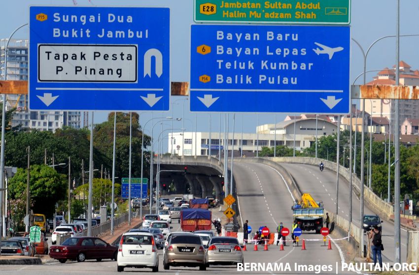 MCO: Penang’s Jalan Sultan Azlan Shah flyover from George Town to Bayan Lepas closed from today 1106955