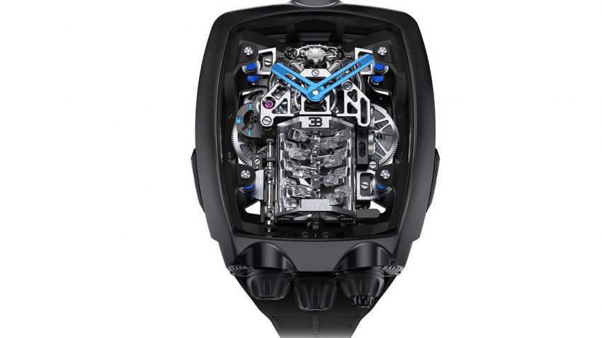 Jacob & Co. Bugatti Chiron Tourbillon – jam tangan dengan enjin W16 yang bergerak di dalam, RM1.2 juta! 1105320