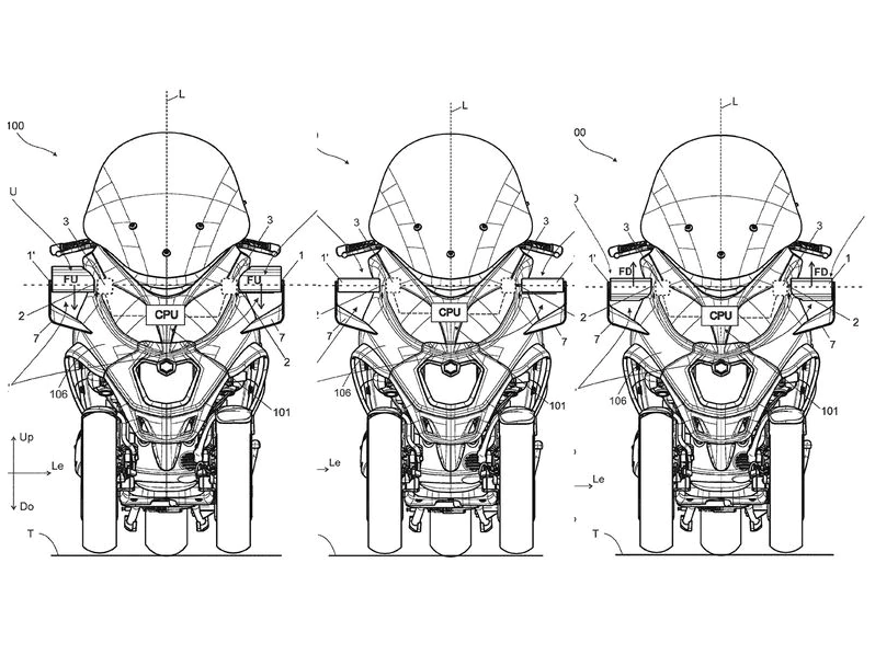Piaggio patents motorcycle active aero system Image #1122384