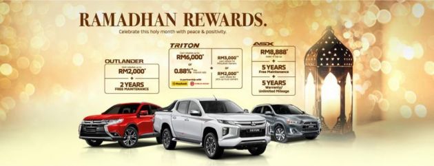 Tawaran Ramadan Mitsubishi – rebat RM2k untuk Outlander, Triton; RM8,888 tambahan <em>trade-in</em> ASX