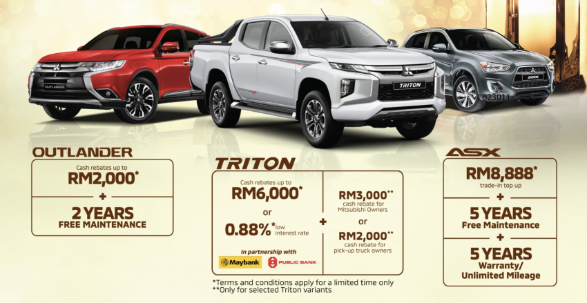 Mitsubishi Triton with up to RM8,000 off this May; Outlander to get cash rebates plus free maintenance 1117431