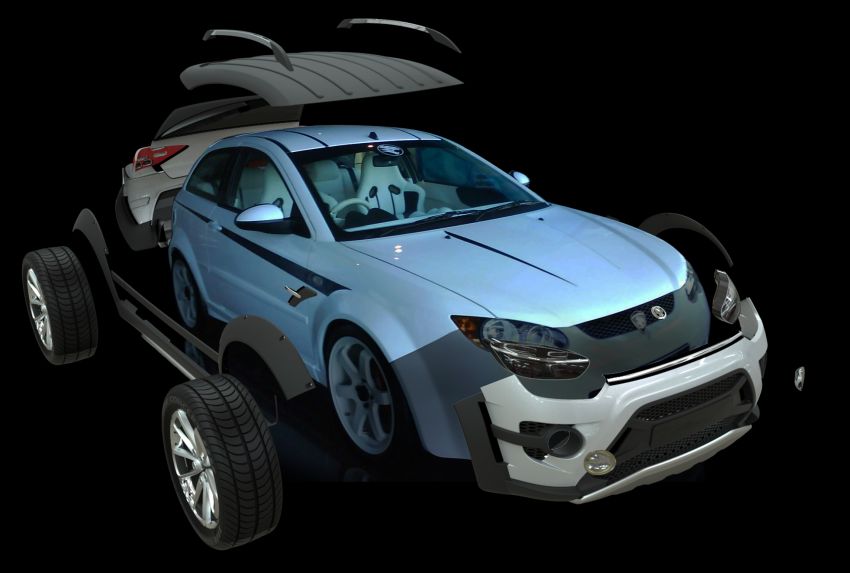 Proton Satria Neo-X – two-door crossover rendered Image #1117632
