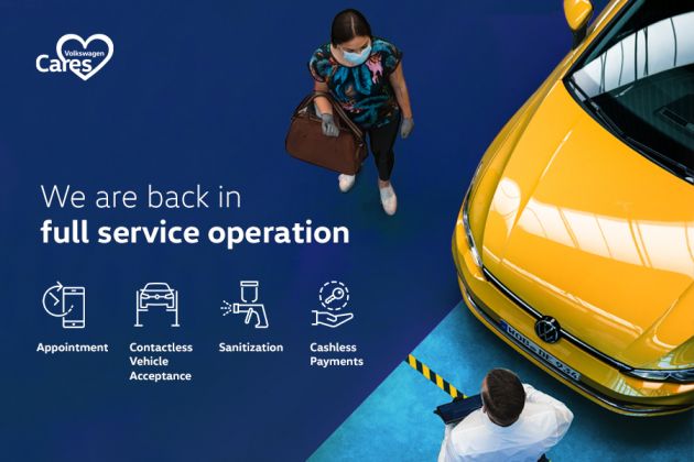 Volkswagen Malaysia reopens service centres nationwide; collection and drop-off at selected outlets