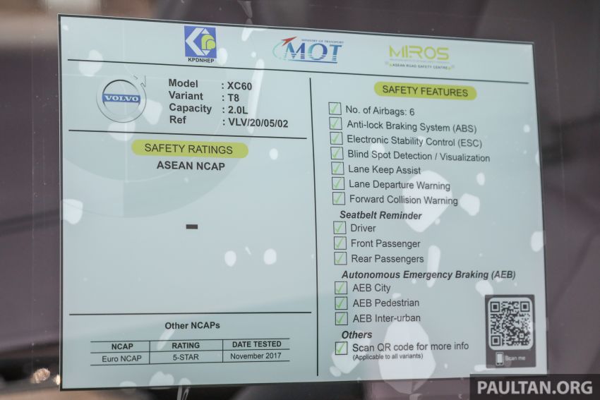 ASEAN NCAP and KPDNHEP mandatory safety rating labels begin appearing on new cars in showrooms 1119523