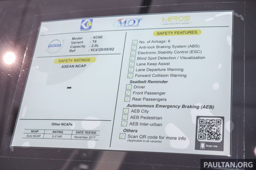 ASEAN NCAP and KPDNHEP mandatory safety rating labels begin appearing on new cars in showrooms 1119524