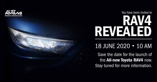 2020 Toyota RAV4 launching in Malaysia on June 18 – 2.5L Dynamic Force engine and Toyota Safety Sense