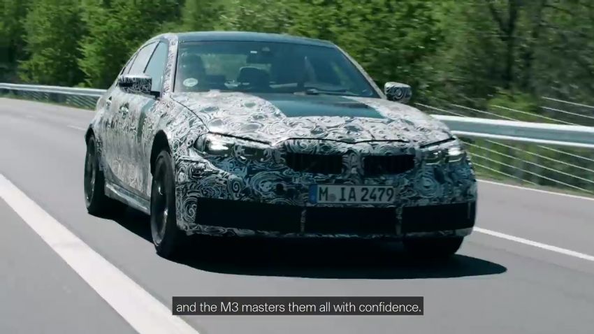 G80 BMW M3 teased while testing at the Nürburgring 1136729