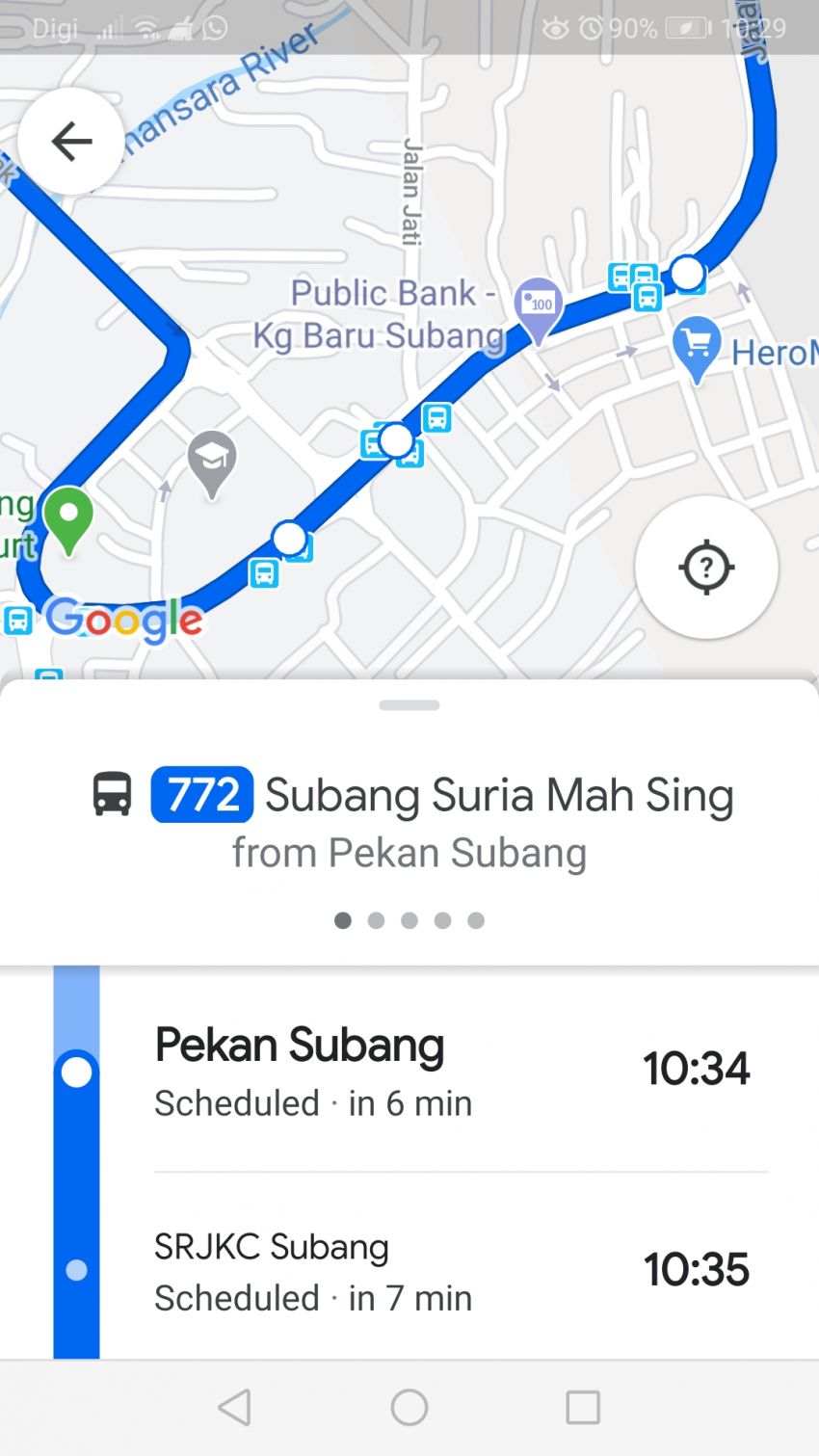 Prasarana lancar aplikasi khas Google Maps untuk bantu pengguna rancang perjalanan dengan bas 1133071
