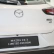 Mazda CX-3 Limited Edition diperkenal di M’sia – tambahan RM14.5k; padat dengan pelbagai aksesori