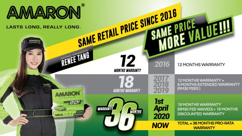 AD: Enjoy up to 36 months warranty and peace of mind when you purchase selected Amaron batteries 1138250