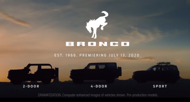 Ford shows off 2021 Bronco ‘Built Wild’ family – three models to kick off the new ‘outdoor lifestyle brand’