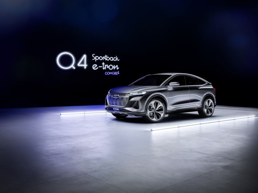 Audi Q4 Sportback e-tron Concept didedah – pacuan elektrik penuh, jarak gerak 500 km, pengeluaran 2021 1142666