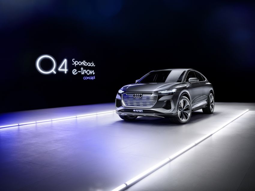 Audi Q4 Sportback e-tron Concept didedah – pacuan elektrik penuh, jarak gerak 500 km, pengeluaran 2021 1142668