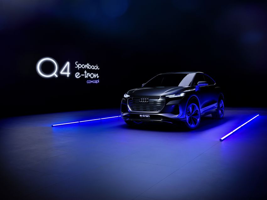 Audi Q4 Sportback e-tron Concept didedah – pacuan elektrik penuh, jarak gerak 500 km, pengeluaran 2021 1142669