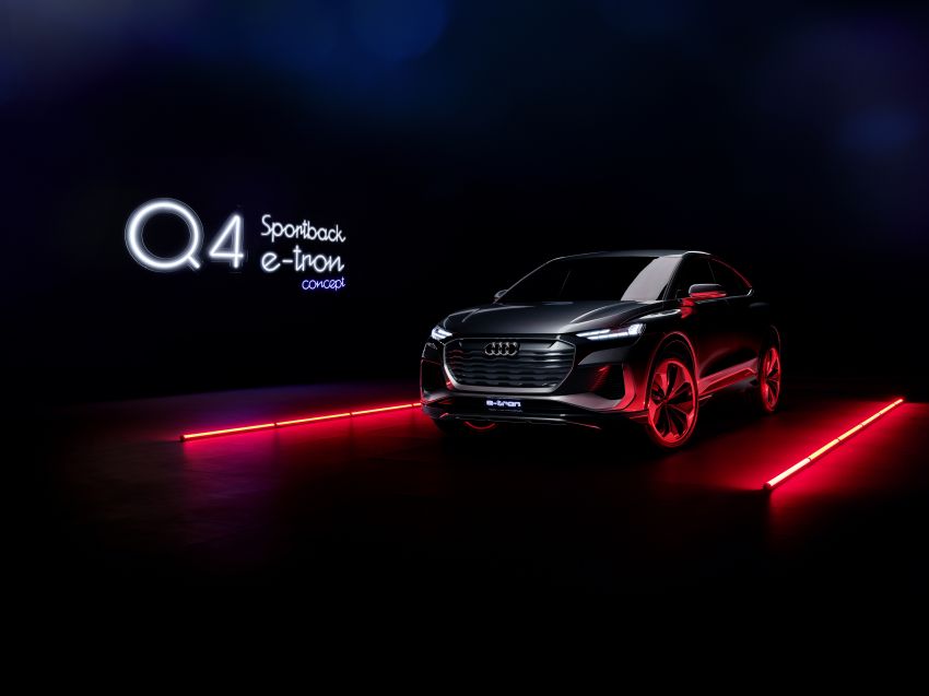 Audi Q4 Sportback e-tron Concept didedah – pacuan elektrik penuh, jarak gerak 500 km, pengeluaran 2021 1142670