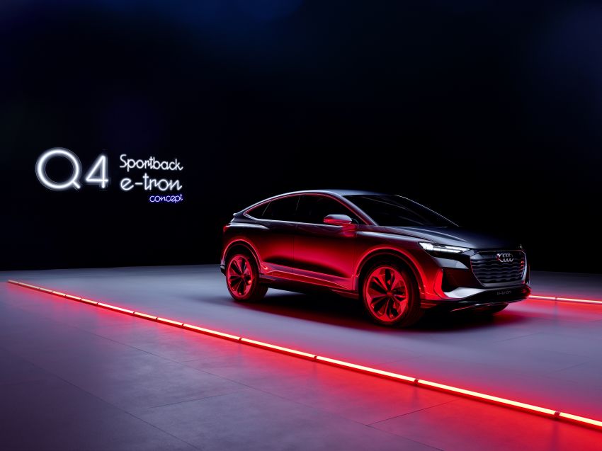Audi Q4 Sportback e-tron Concept didedah – pacuan elektrik penuh, jarak gerak 500 km, pengeluaran 2021 1142676