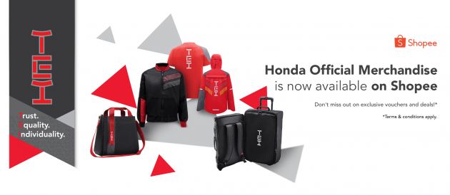 Honda Malaysia official merchandise now on Shopee