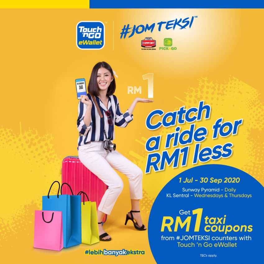 AD: #JOMTEKSI with Touch ‘n Go eWallet – get up to RM4 cashback on your taxi rides until December 31! 1149304