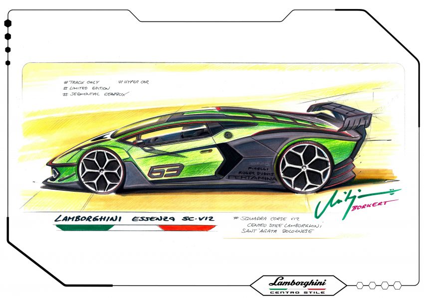 Lamborghini Essenza SCV12 debuts – track-only hypercar with 830 PS 6.5L V12; only 40 units planned 1153863