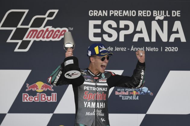 Petronas Yamaha SRT dapat tempat pertama dalam MotoGP buat kali pertama melalui Fabio Quartararo