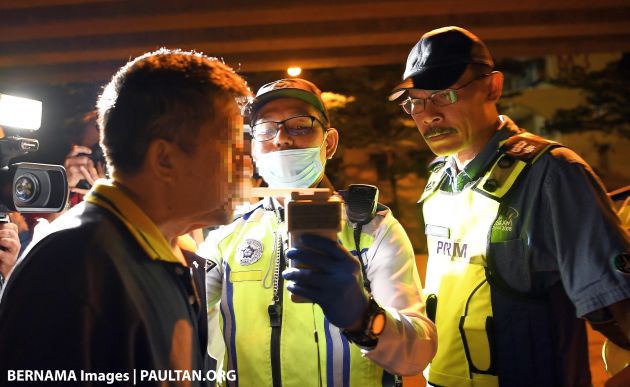 Polis tahan 13 pemandu mabuk sekitar Kuala Lumpur dalam operasi yang berlangsung hujung minggu lalu