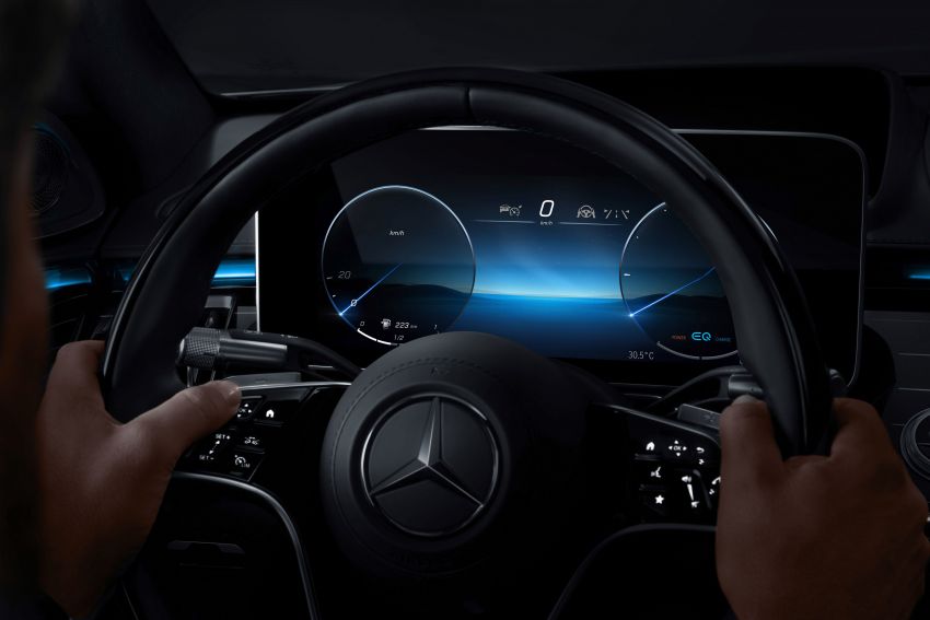 Perincian MBUX baru Mercedes-Benz S-Class W223 – head-up display AR, skrin 12.8 inci, baca pergerakan 1143486