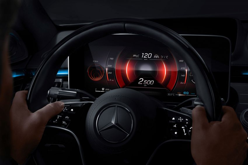Perincian MBUX baru Mercedes-Benz S-Class W223 – head-up display AR, skrin 12.8 inci, baca pergerakan 1143487