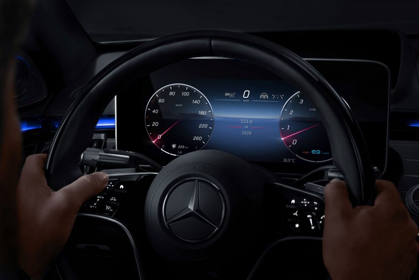 Perincian MBUX baru Mercedes-Benz S-Class W223 – head-up display AR, skrin 12.8 inci, baca pergerakan 1143488