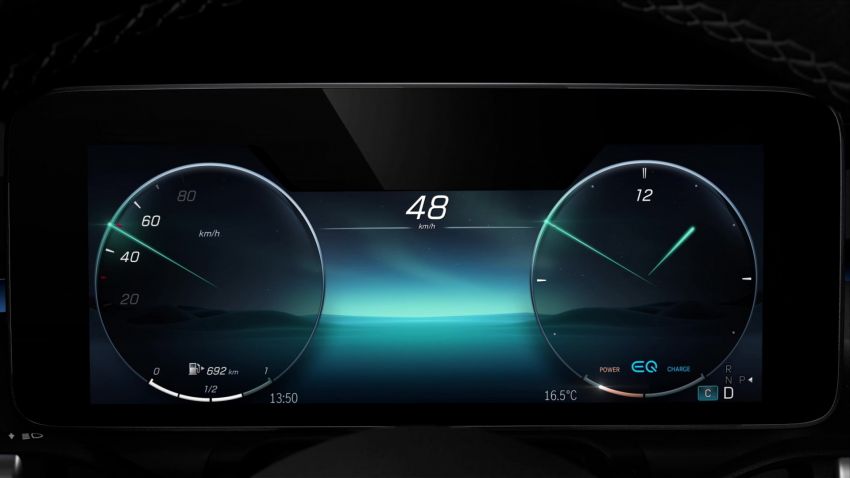 Perincian MBUX baru Mercedes-Benz S-Class W223 – head-up display AR, skrin 12.8 inci, baca pergerakan 1143538