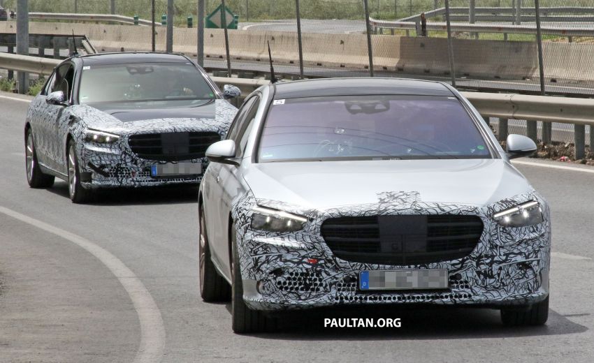 SPIED: W223 Mercedes-Benz S-Class, with less camo 1144887