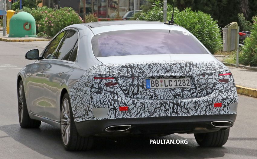 SPIED: W223 Mercedes-Benz S-Class, with less camo 1144876