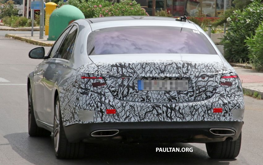 SPIED: W223 Mercedes-Benz S-Class, with less camo 1144875
