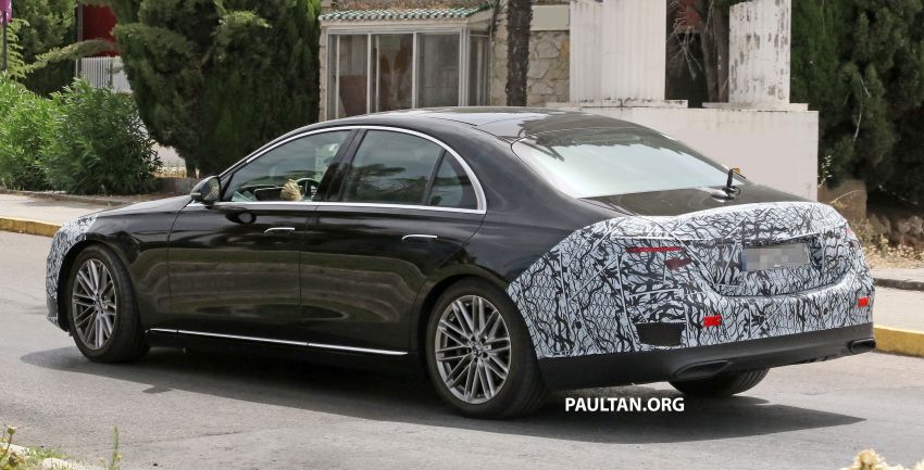 SPIED: W223 Mercedes-Benz S-Class, with less camo 1144870