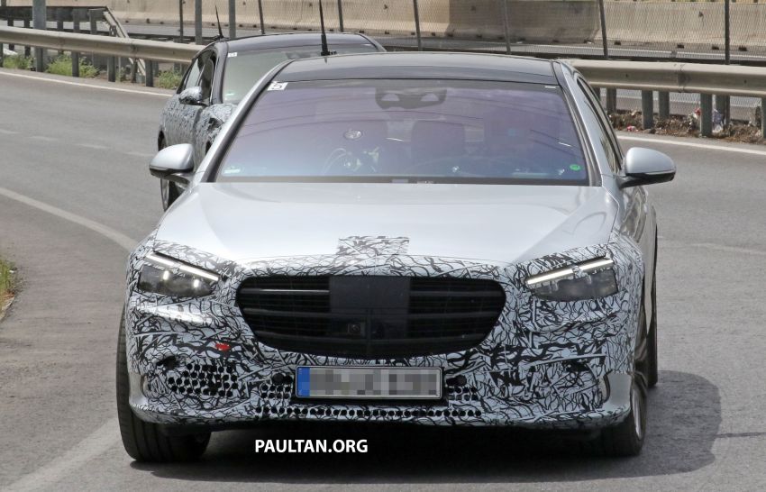 SPIED: W223 Mercedes-Benz S-Class, with less camo 1144885