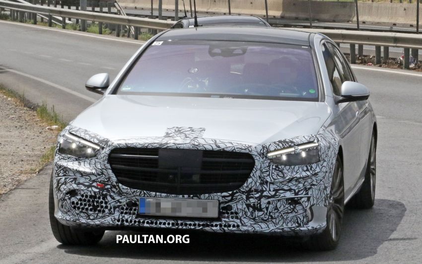 SPIED: W223 Mercedes-Benz S-Class, with less camo 1144884