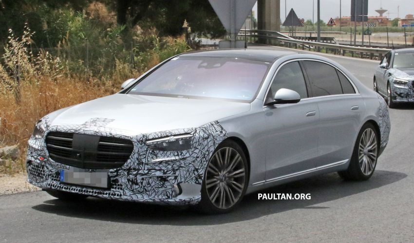 SPIED: W223 Mercedes-Benz S-Class, with less camo 1144883