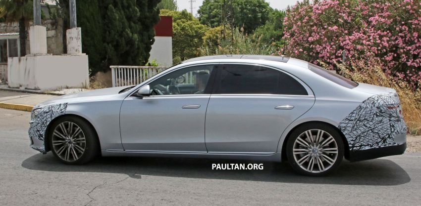 SPIED: W223 Mercedes-Benz S-Class, with less camo 1144881