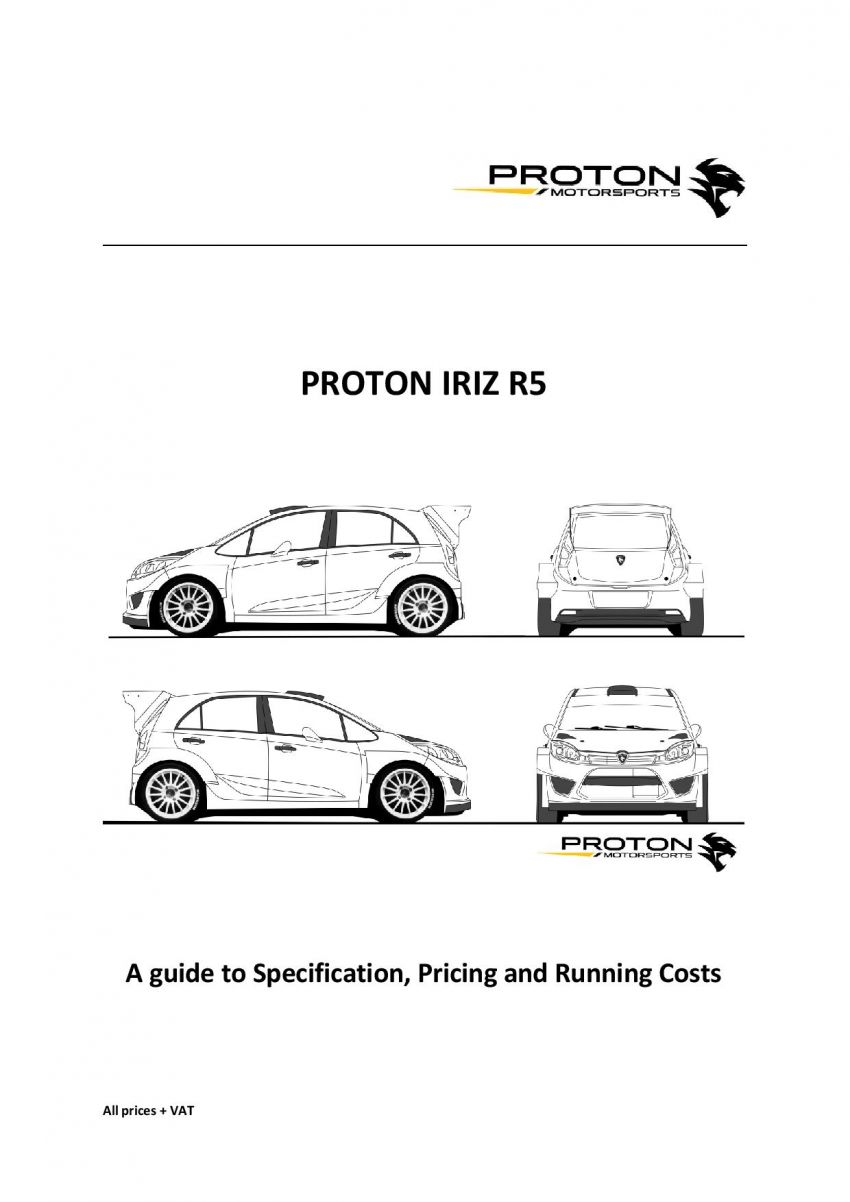 Proton Iriz R5 brochure revealed; tarmac and gravel kits, running costs detailed – priced from RM776,000 1163422