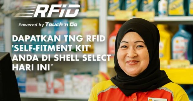 Kit TnG RFID pasang sendiri kini boleh dibeli di Shell