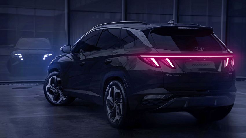 2021 Hyundai Tucson SUV teased – Parametric hidden LEDs, two wheelbase options, September 15 debut 1170326
