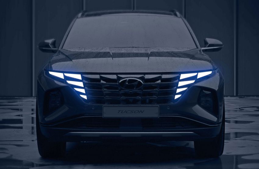 2021 Hyundai Tucson SUV teased – Parametric hidden LEDs, two wheelbase options, September 15 debut 1170328