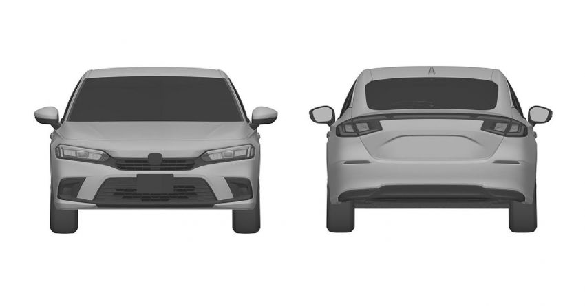 Eleventh-generation Honda Civic design revealed in patent images – sedan and hatchback versions seen 1185461