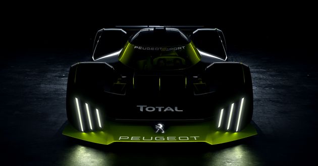 Peugeot Le Mans Hypercar hybrid race car teased