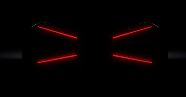 Bugatti teases new model with X-shaped taillights