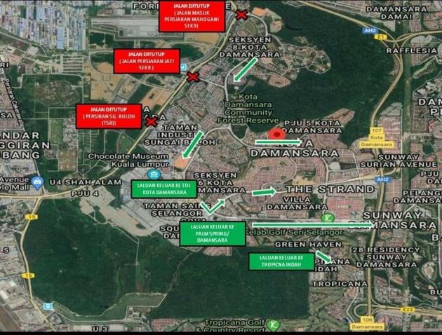 CMCO in Selangor – PJ police to close three roads in Kota Damansara; 29 roadblocks in KL and Putrajaya