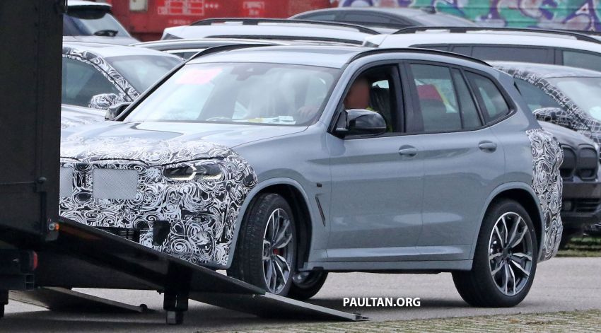 SPIED: G01 BMW X3 M40i facelift seen, with X4 mule Image #1189315