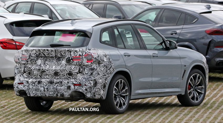 SPIED: G01 BMW X3 M40i facelift seen, with X4 mule Image #1189325