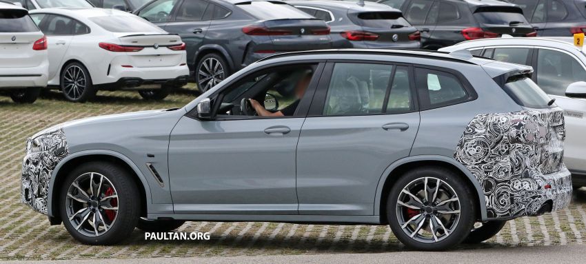 SPIED: G01 BMW X3 M40i facelift seen, with X4 mule 1189319