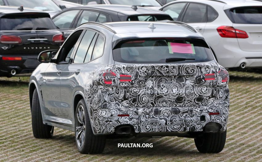 SPIED: G01 BMW X3 M40i facelift seen, with X4 mule 1189321